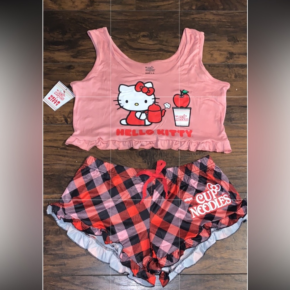 Sanrio Hello Kitty x Cup Of Noodles Collaab Pajama Set BRAND NEW! - Picture 2 of 2